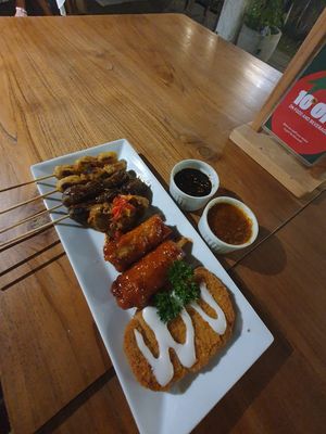 Asian snack platter  at Burgreens Canggu - Healthy Plant-Based Eatery in Canggu