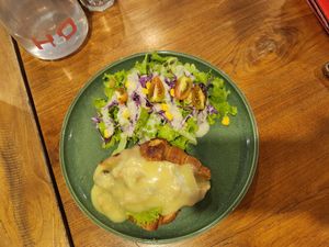 As always the Cheezy Pulled Chick'n Crossiant was delicious and very cheesy. It is a Must Try. at Burgreens Canggu - Healthy Plant-Based Eatery in Canggu