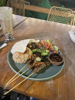Burgreens style Maranggi platter.   at Burgreens Canggu - Healthy Plant-Based Eatery in Canggu