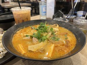 Curry vermicelli  at Happy Buddha Kitchen in Temple City