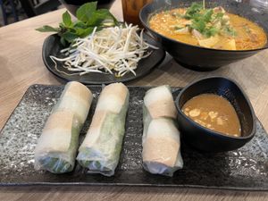 Fresh spring rolls  at Happy Buddha Kitchen in Temple City