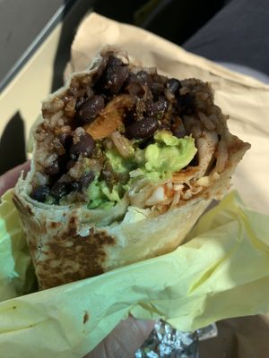Portobello burrito at Olga's Naturally in Los Angeles
