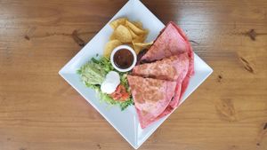 Quesadillas at Olga's Naturally in Los Angeles