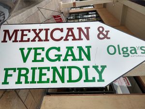 Spinning signs retired at Olga's Naturally in Los Angeles