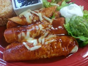 Vegan Enchiladas at Olga's Naturally in Los Angeles