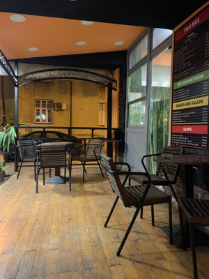 Outdoor seating area  at Thai Box in Skopje