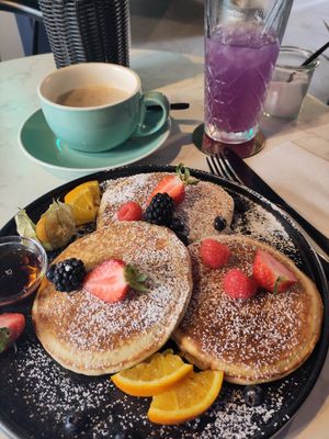 Vegane Pancakes at Universe Cafe in Mannheim