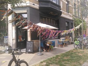 Cosy terrace at House of Health in Berchem