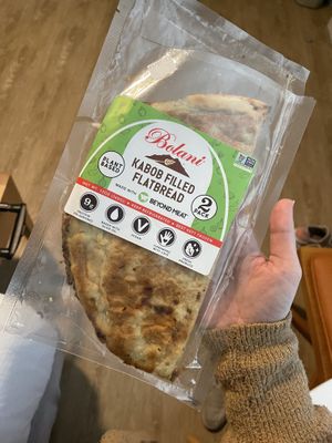 Delicious vegan kabob flatbread!  at Andronico's Community Markets in Monterey