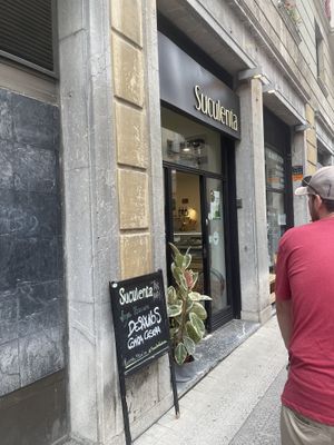 Right around the corner from the Amorimino gelato shop   at Suculenta- Alimentos de Origen Vegetal in Bilbao