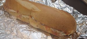 Vegan meatball parm sub at Brickyard Pizza in Saugerties