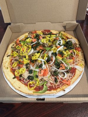 Vegan veggie with pineapple   at Driftwood Pizza & Subs in Marathon