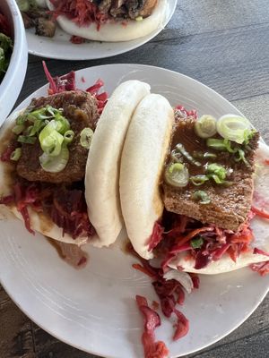 Fried tofu Bao buns   at Rockaway Tiki Bar in Arverne