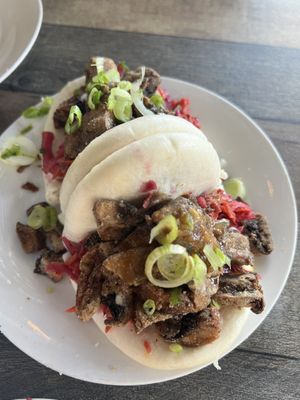 Mushroom Bao buns   at Rockaway Tiki Bar in Arverne