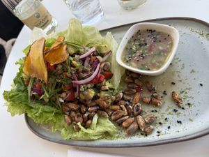 Vegan ceviche   at Karavan in San Pedro De Atacama