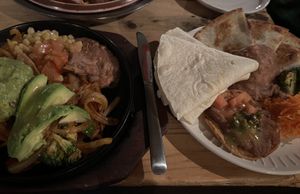 1st time visit meal: vegetarian fajita combo , i recommended this!!   at El Pancho in Osaka