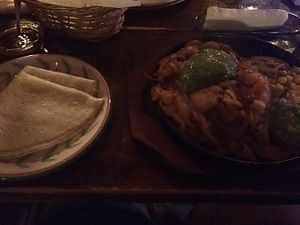 Veg fajitas at El Pancho in Osaka