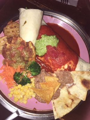 Vegetarian burrito plate - perfect!  at El Pancho in Osaka