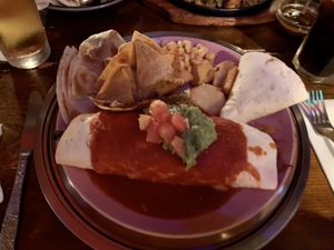 Vegetarian combo (requested as vegan) at El Pancho in Osaka