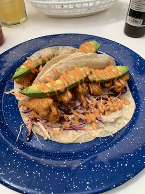 Tacos Baja (fried cauliflower)  at La PlantisquerÍa in Mexico City