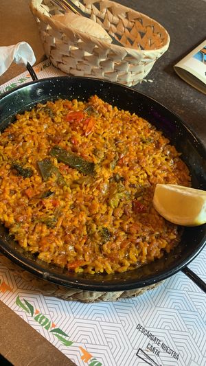 Paella vegana   at Cosmopolitan Food in Cordoba