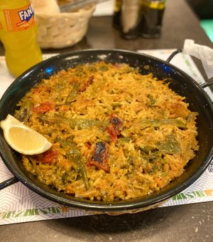Vegan Paella  at Cosmopolitan Food in Cordoba