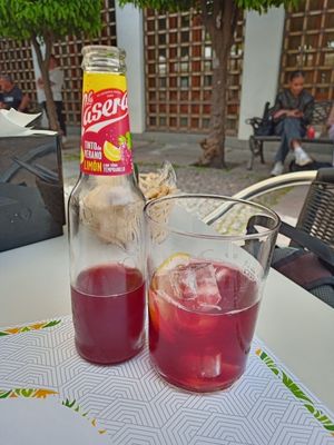 Tinto de verano - red wine of summer in a bottle at Cosmopolitan Food in Cordoba