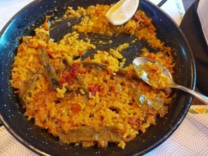 Vegan Paella at Cosmopolitan Food in Cordoba