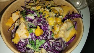 Spinach potato miso salad - SO GOOD at Terra's Table in Riyadh