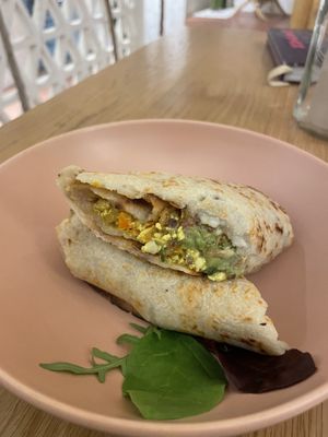 Breakie burrito  at Terra's Table in Riyadh