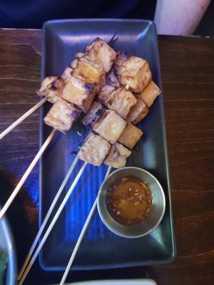 BBQ Tofu Skewers - a little bland tbh at Chow in Wellington