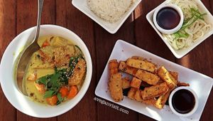 The jungle curry and seven spice tofu - both of which were incredible! at Chow in Wellington