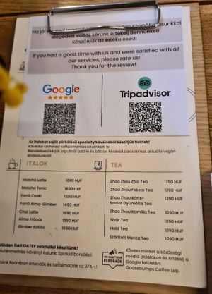  at Goosebumps Coffee Lab in Budapest