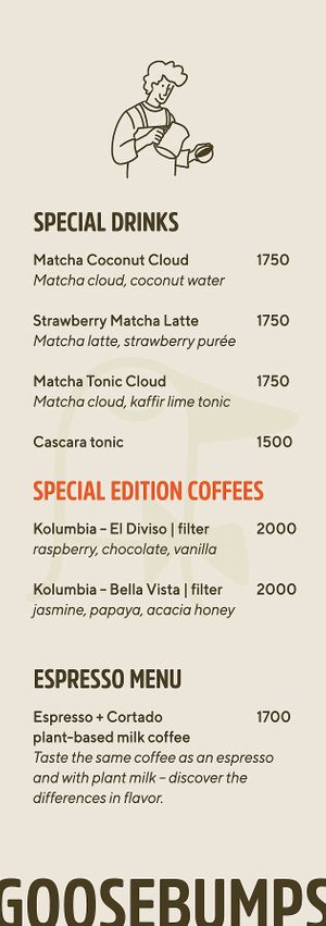  at Goosebumps Coffee Lab in Budapest