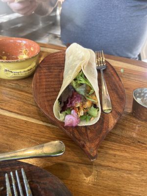 Buffalo cauliflower wrap  at Botanika Cafe in Ridgefield