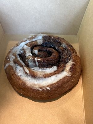 Cinnamon bun  at Botanika Cafe in Ridgefield