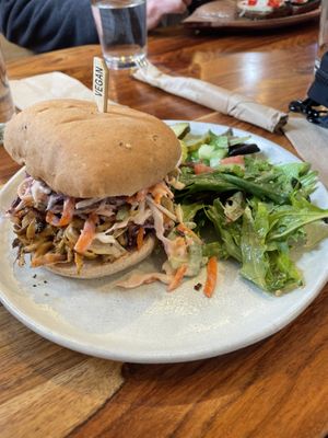 Pulled mushroom sandwich   at Botanika Cafe in Ridgefield