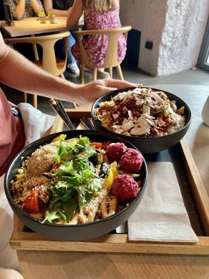Falafel bowl.   at The Naked Indigo in Innsbruck