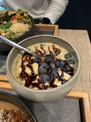 Porridge with banana and Chocolate   at The Naked Indigo in Innsbruck