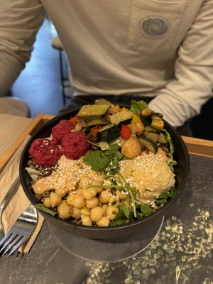 Falafel bowl   at The Naked Indigo in Innsbruck