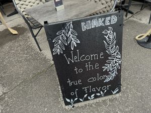 sign  at The Naked Indigo in Innsbruck