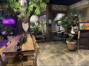 Upstairs seating   at Canvas Wood  in Jinju