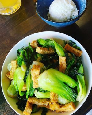 Baby bok choy  at Zhang Bistro in New Orleans