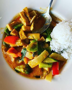 Red curry  at Zhang Bistro in New Orleans