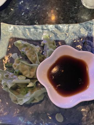 Steamed veggie dumplings  at Zhang Bistro in New Orleans