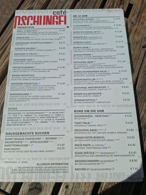 Plenty of vegan options! at Dschungel in Vienna