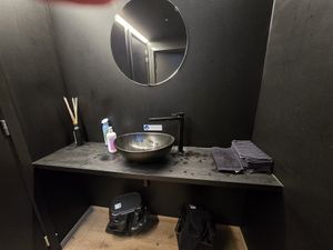 Sink at toilet at IzyCoffee - Langemunt in Ghent