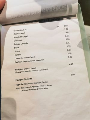 Menu at Hoppenworth & Ploch - Markt in Frankfurt