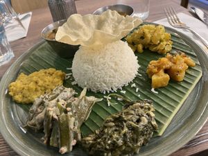 Thali from one view  at Le Petit Veg in Paris