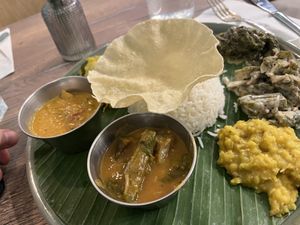 Thali from the other view  at Le Petit Veg in Paris